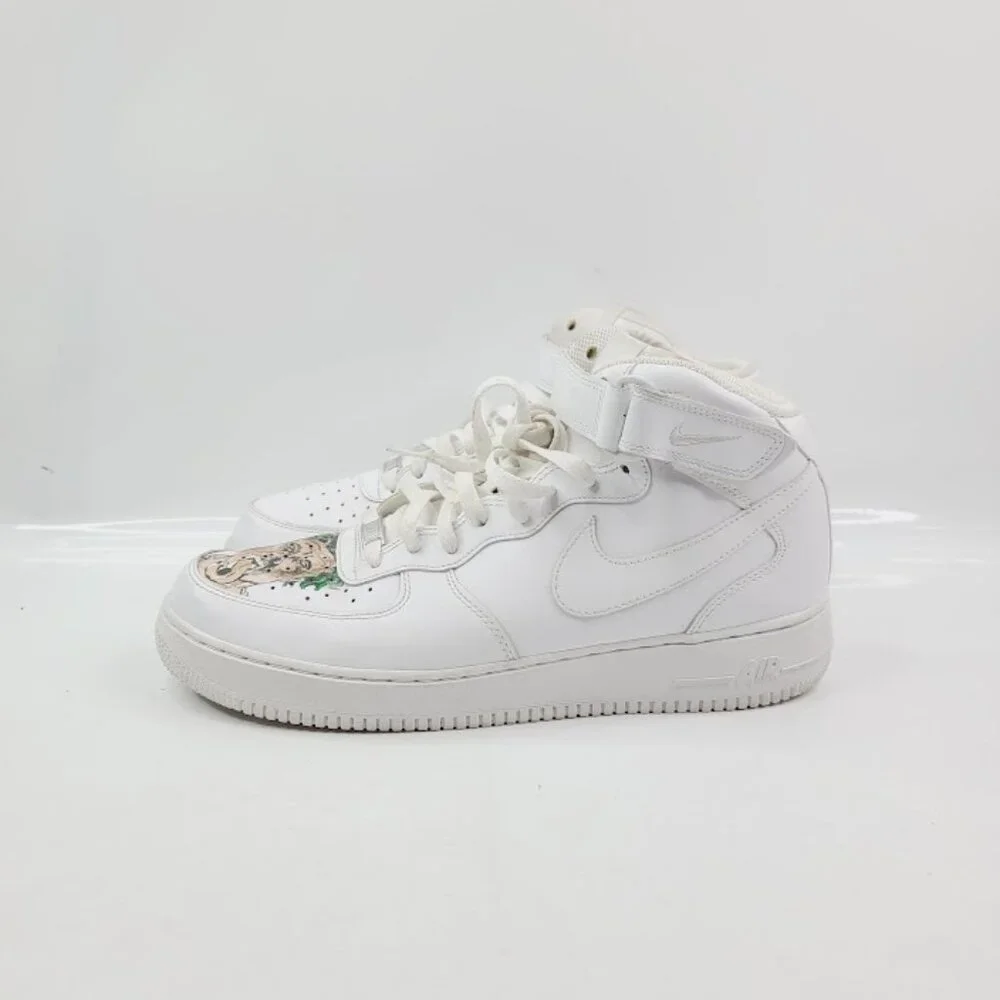 Nike Men's White Air Force‎ 1 315123-111 Mid-Top Athletic Sneaker Size 12